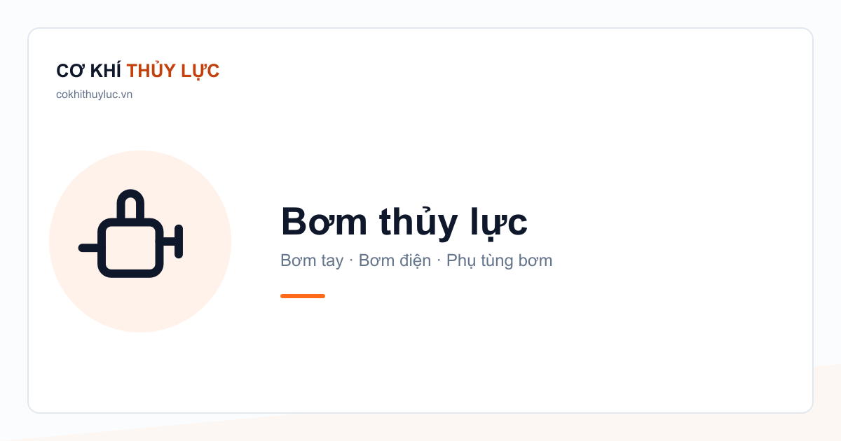Máy bơm tay thủy lực OPT H-C