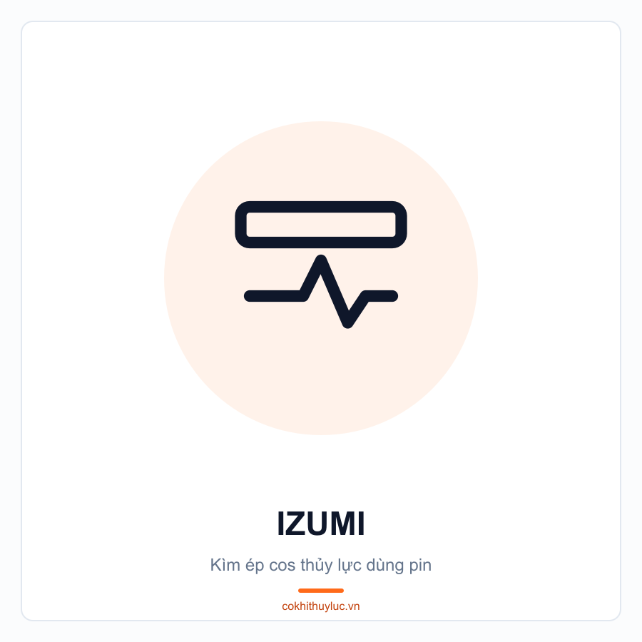 Kìm ép cos thủy lực dùng pin IZUMI ECO-50