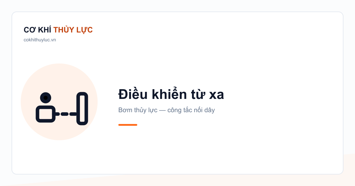 Bơm thủy lực điều khiển từ xa có dây, công tắc cầm tay nối dây với bơm