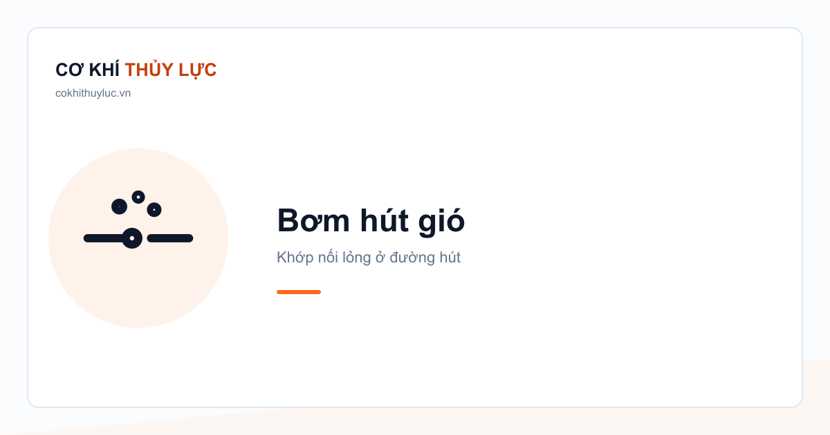 Bơm thủy lực hút gió qua khớp nối lỏng, áp suất không ổn định