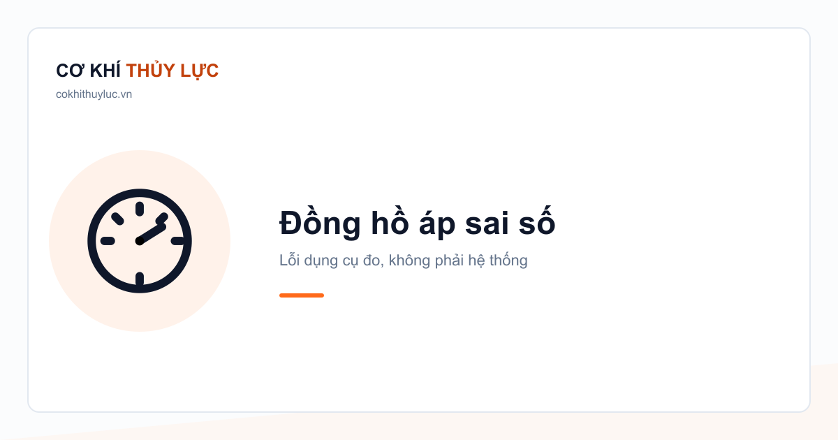 Đồng hồ áp lực sai số, đọc nhầm áp suất thật