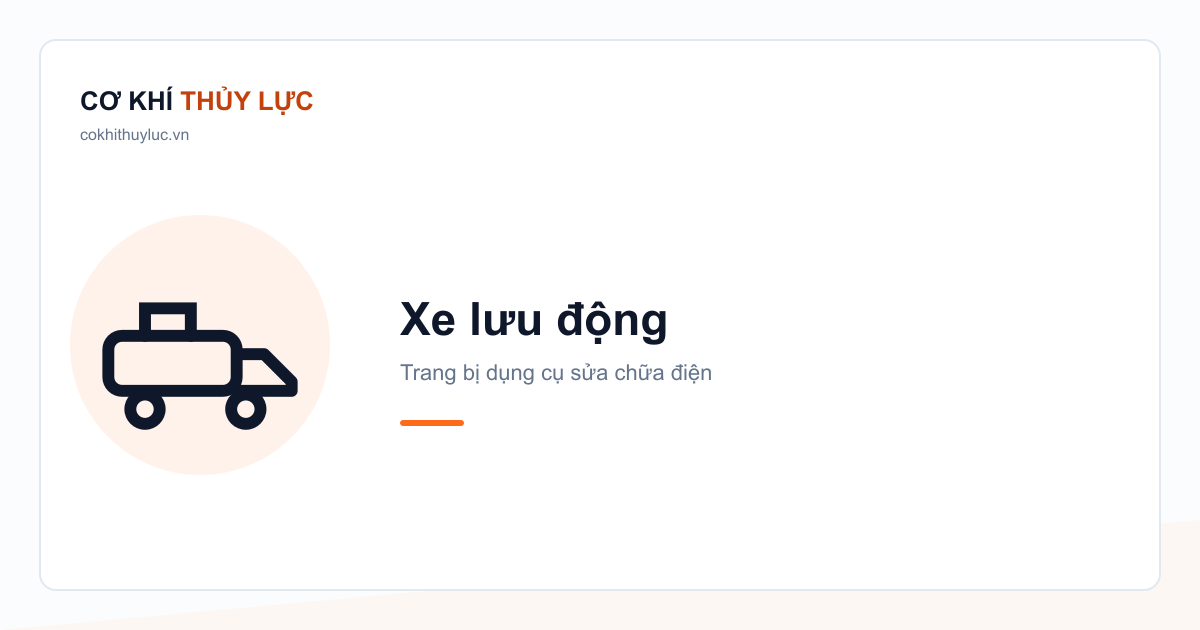 Dụng cụ cho xe lưu động sửa chữa điện