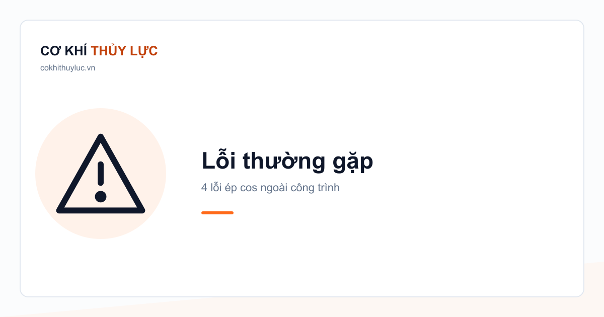 Lỗi thường gặp — 4 lỗi ép cos ngoài công trình