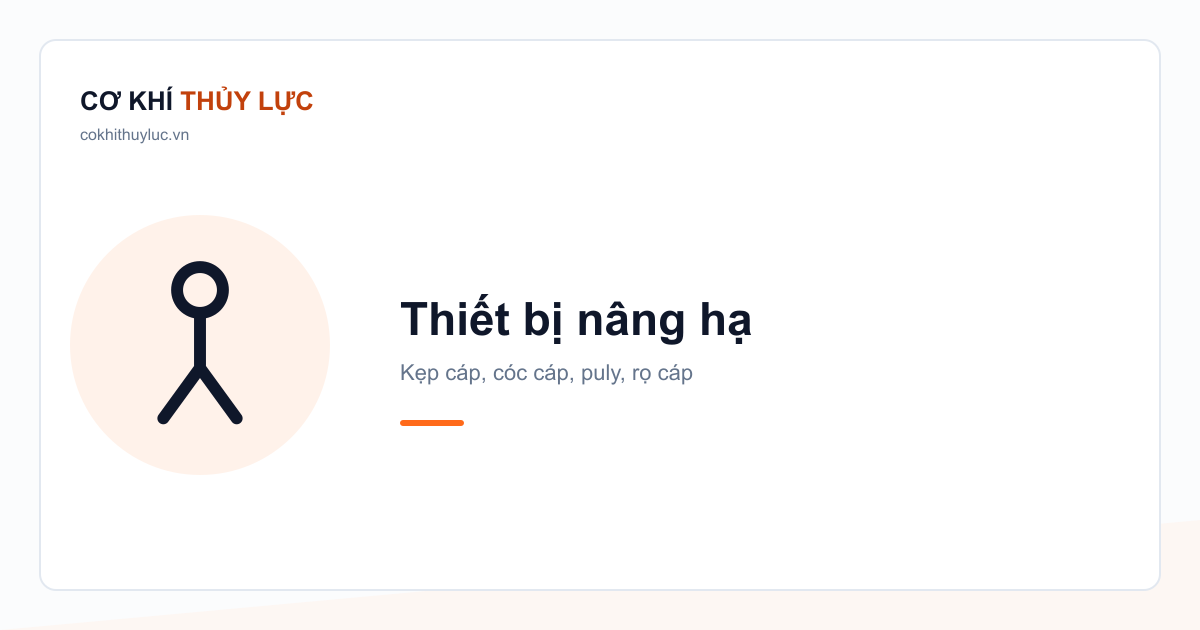 Thiết bị nâng hạ — Kẹp cáp, cóc cáp, puly, rọ cáp