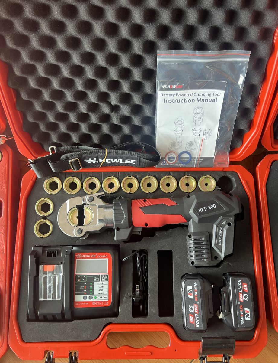 Máy ép cos thủy lực dùng pin Hewlee HZT-300