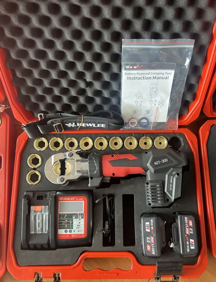 Máy ép cos thủy lực dùng pin Hewlee HZT-300